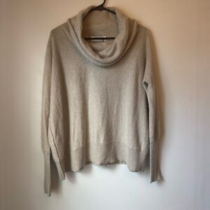 All Saints 100% Cashmere Cream Cowl Neck Sweater